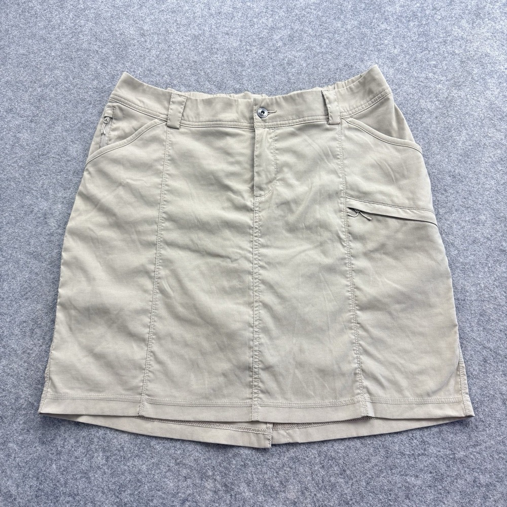 Duluth Trading Plus Dry on the Fly Skort Womens 16W Beige Tan Skirt